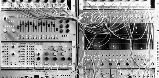 Modular synthesizer system, 1971.