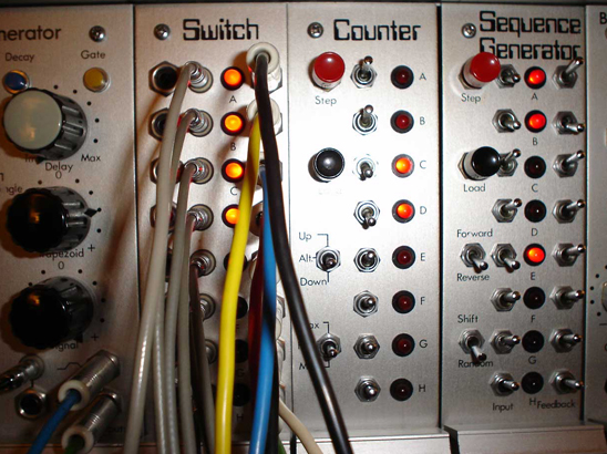 Modular synthesizer system, 1975.