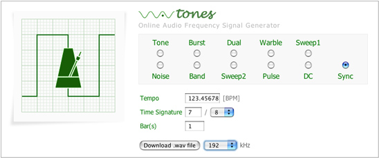 Wavtones Sync dialog